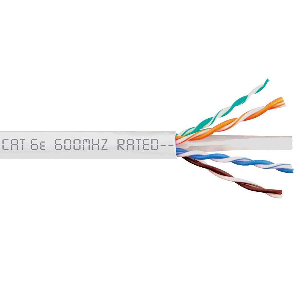 ICC ICCABP6EWH Cat 6E 600 Utp Solid Cable 23G 4P Cmp 1 000 Ft White Image 1