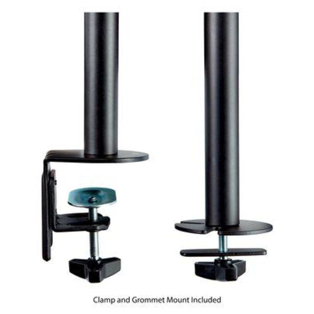 Dual Monitor Mount, for 27" Monitors, 360° Rotation, +45°/-45° - Brand Model M - Desk Mount Stand