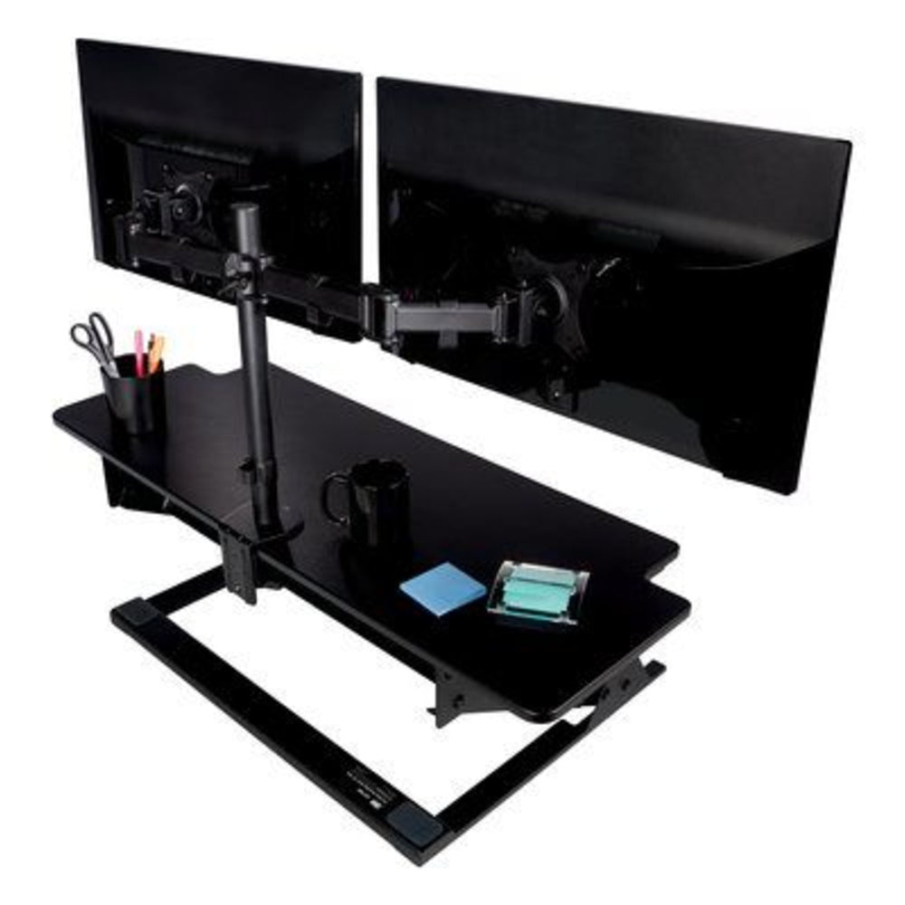 Dual Monitor Mount, for 27" Monitors, 360° Rotation, +45°/-45° - Brand Model M - Desk Mount Stand