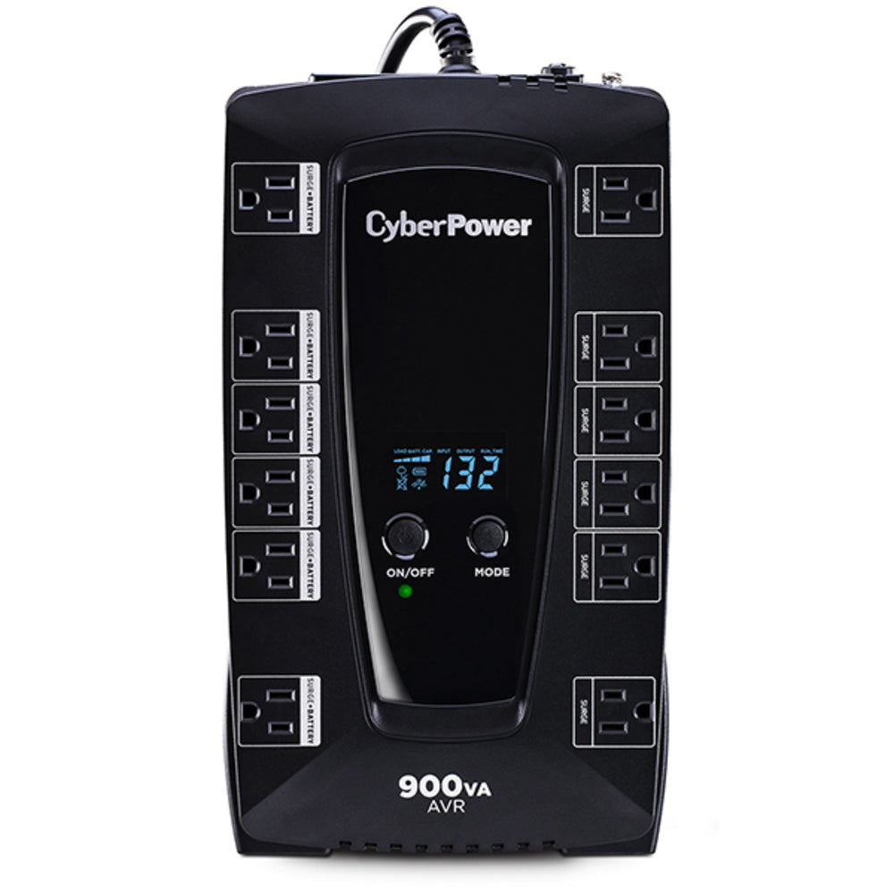 Cyberpower Avrg900Lcd 900Va 480W Desktop Ups Lcd Avr 12 Out 15A 1030J Compact Image 1