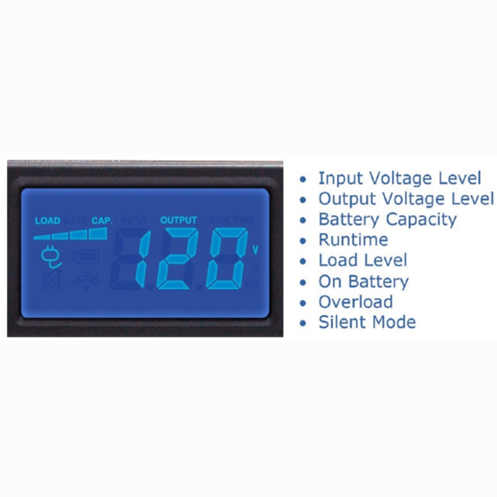 Cyberpower Or700Lcdrm1U 700Va Rm 140V 5-15P Line-Int 6Out 5-15R Usb Lcd Panel