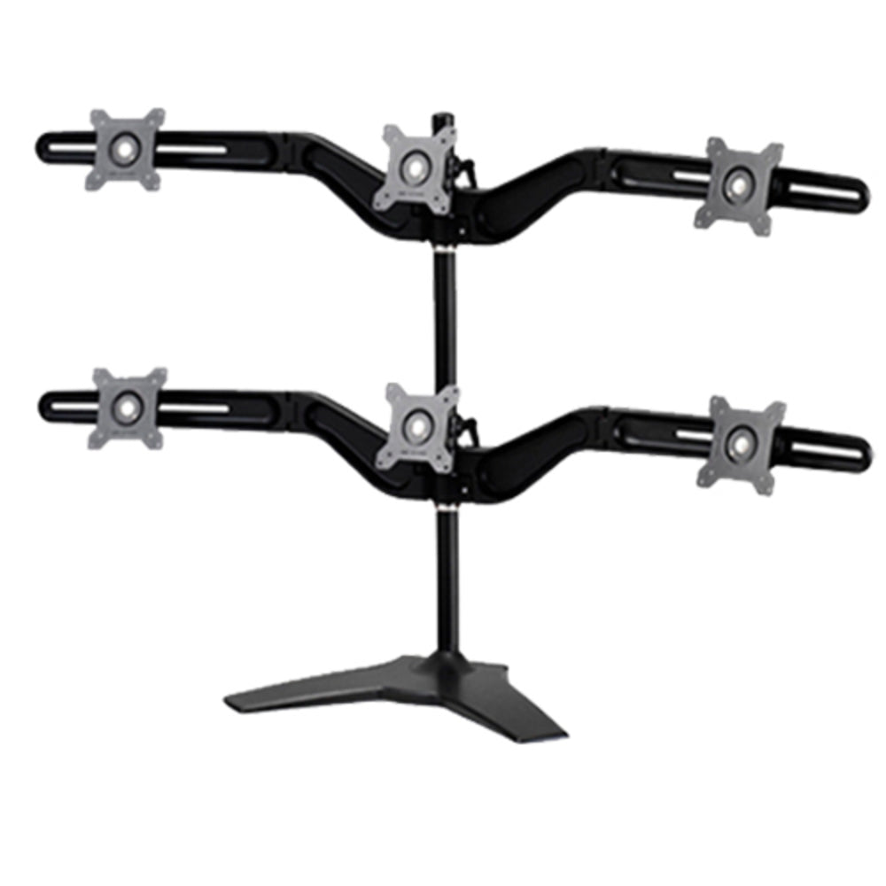 Amer Networks Amr6S Hex Monitor Stand Base Mount Sup 6 Monitors 75Mm Or 100Mm Image 1