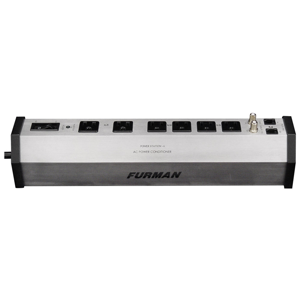 Furman PST-6 Surge Protector with 6 AC Outlets Silver Image 1