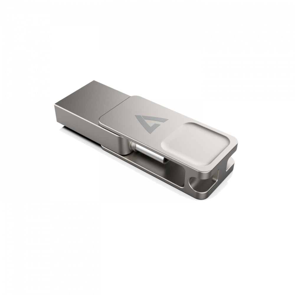 V7 Memory Vf364Gtc Usb A Flash Drive Type-C 64Gb 3.2 Gen1 Silver