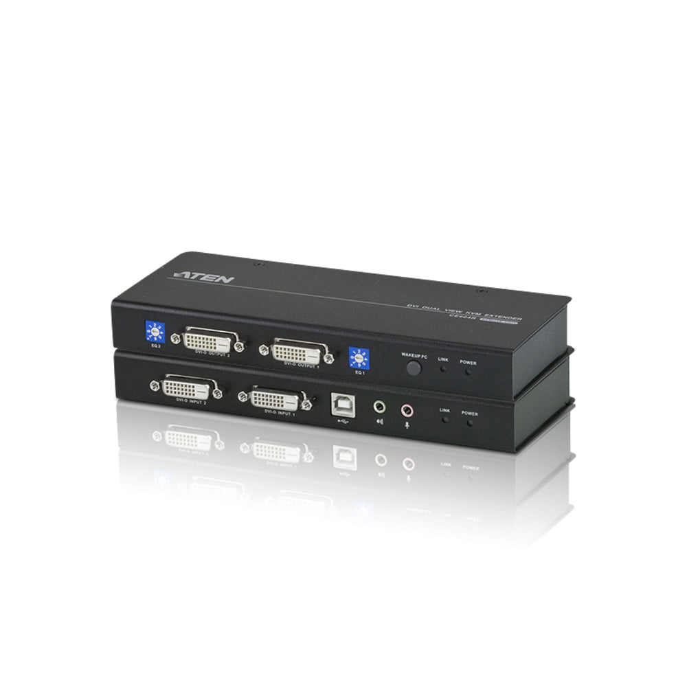 Aten CE604 DVI Dual View KVM Extender - Up to 200 Ft. - 3 Years Warranty Image 1