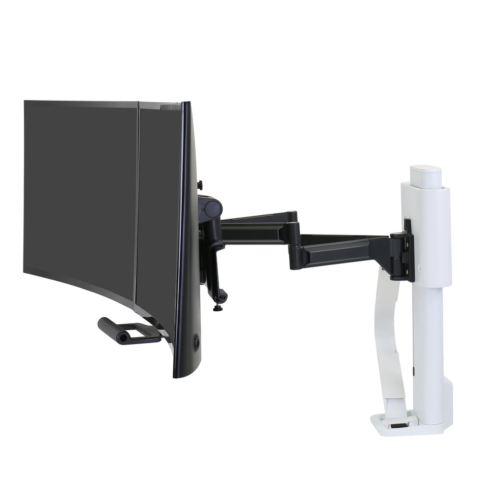 Ergotron Desk 45-631-216 Dual Monitor Mount Clamp 27" White Image 1
