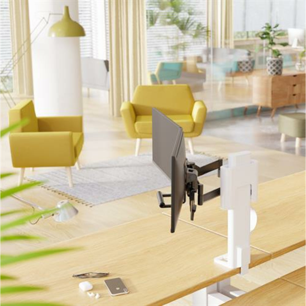 Ergotron Desk 45-631-216 Dual Monitor Mount Clamp 27" White