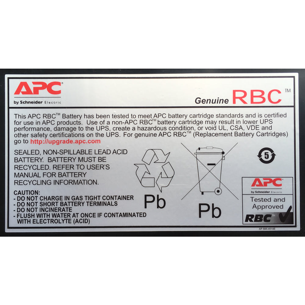Schneider Electric IT USA Inc APCRBC116 Apc Replacement Battery Cartridge 116