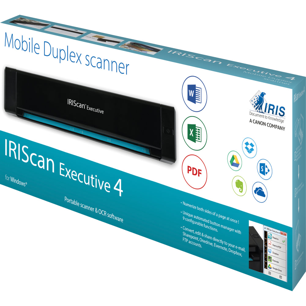 Iris 458738 Iriscan Executive 4 Usb 8Ppm Duplex Scan To Jpg Pdf Ocr Buscard