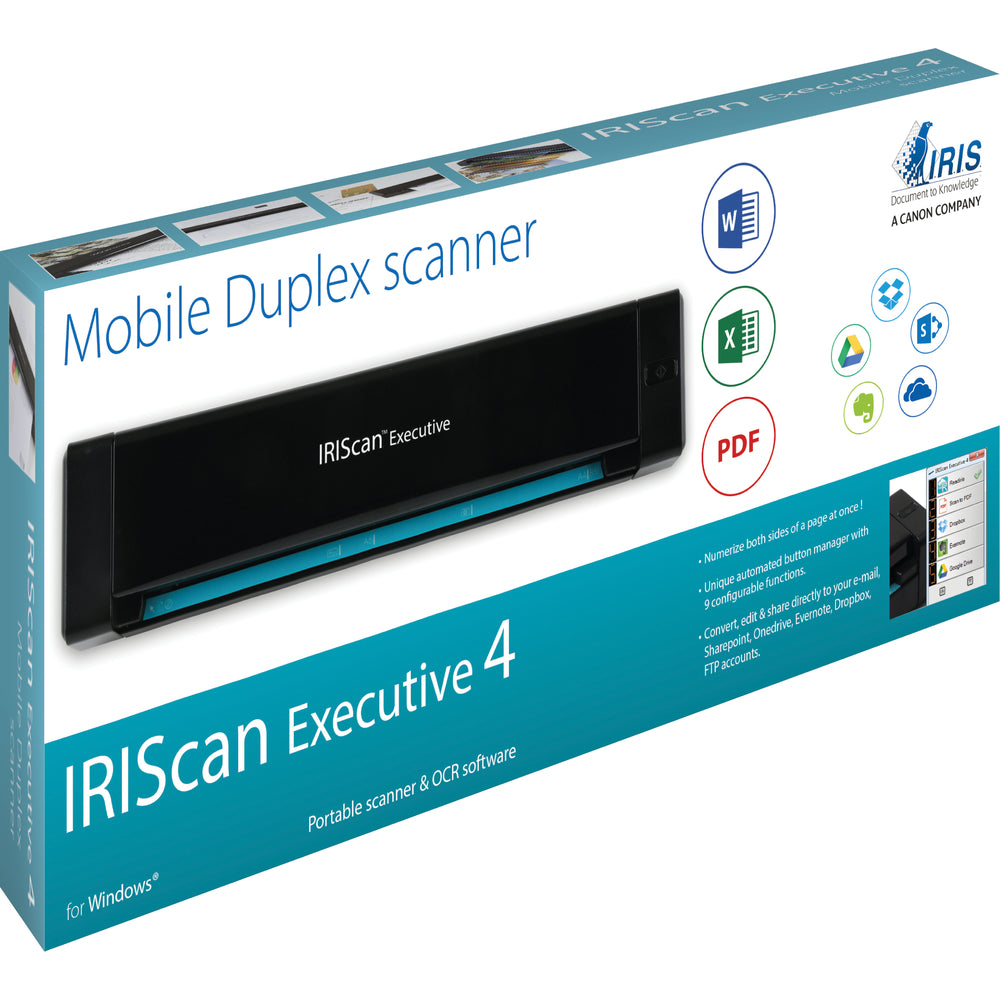 Iris 458738 Iriscan Executive 4 Usb 8Ppm Duplex Scan To Jpg Pdf Ocr Buscard