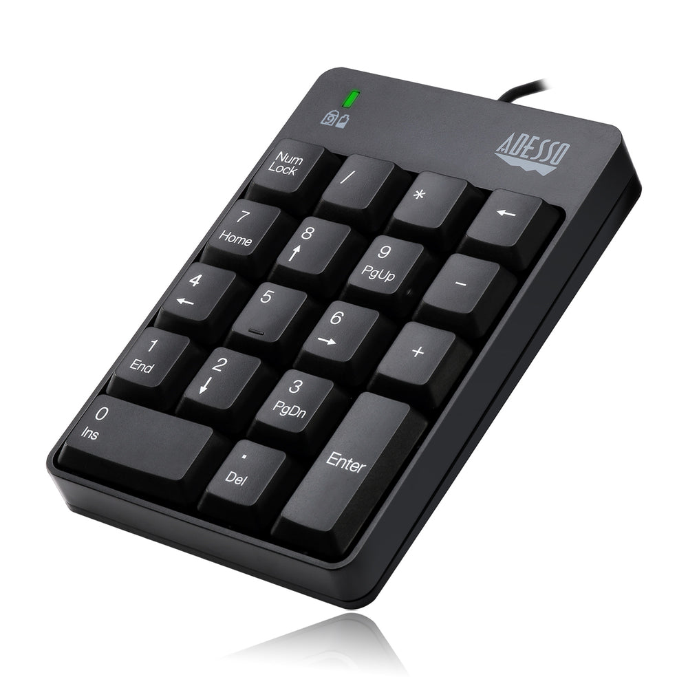 Adesso AKB-601UB Numeric Keypad USB Hub - Compact, Spill Resistant