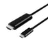 Visiontek 901219 USB-C to HDMI 2.0 Cable 2m Black Thunderbolt 3 Support Image 1