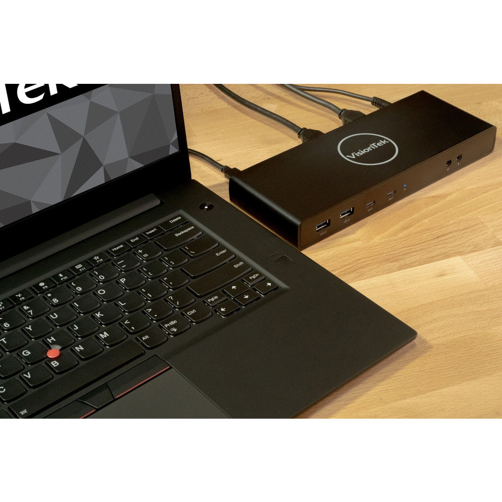 Visiontek VT4500 USB/USB-C Docking Station Dual 4K Monitors