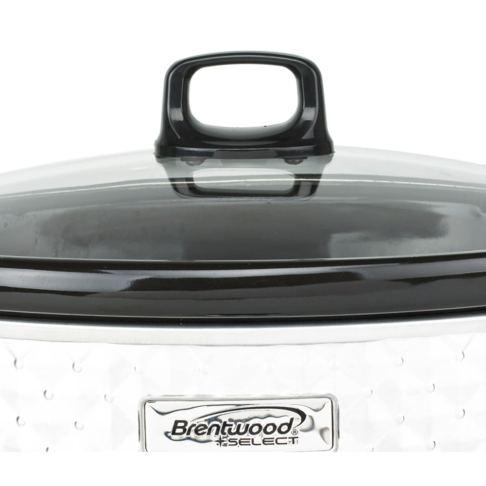 Brentwood SC-157W Slow Cooker 7 Quart White, Ceramic Pot