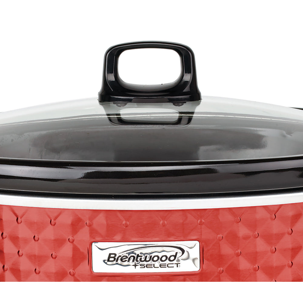 Brentwood SC-157R 7 Quart Slow Cooker Red Color