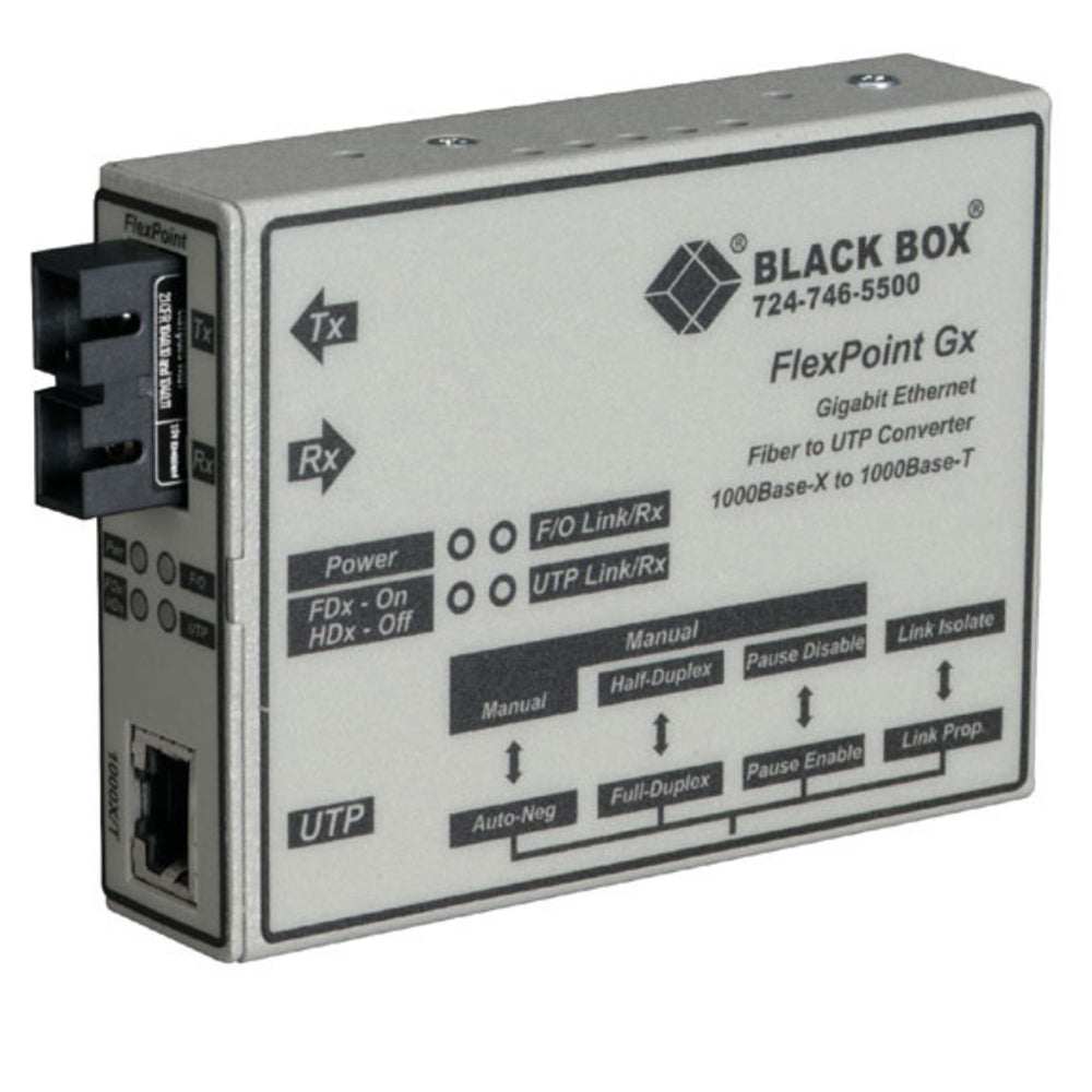 Black Box Lmc1003A-R3 Gigabit Ethernet Media Converter-1000-Mbps Copper To Image 1