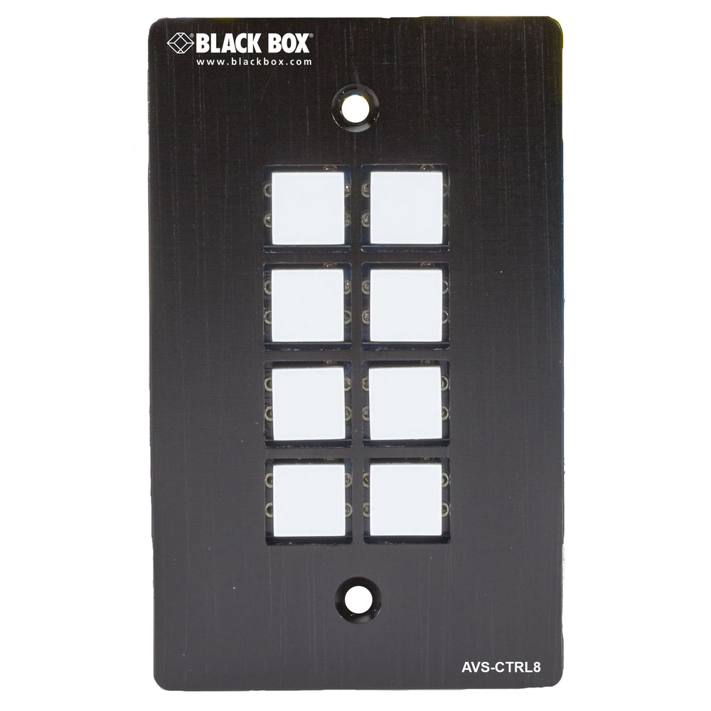 Black Box Avs-Ctrl8 Wallplate Control Panel Rs-232 8-Button Image 1