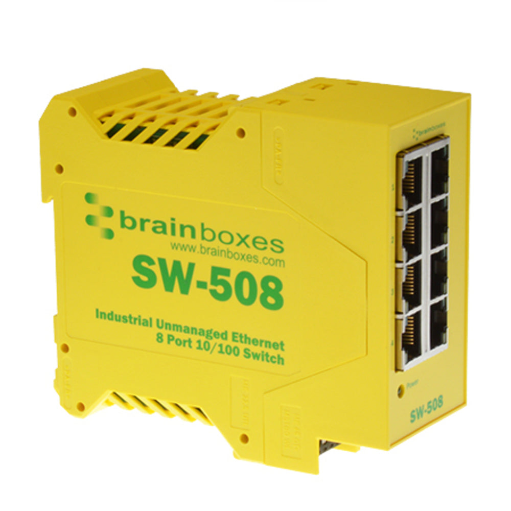 Brainboxes Sw-508 Industrial Ethernet 8Port Sw -22 To+176 Degf Galvanic Image 1