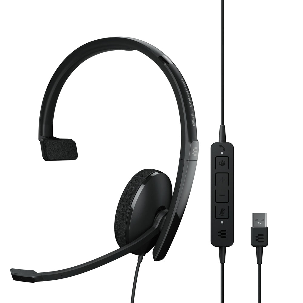 Epos 1000899 Adapt 130T Usb Ii 1 Sided Call Ctrl Foam Earpads Teams Image 1