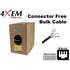 4Xem 4XCAT6A1000BL Cat6A 500Mhz UTP Cable 1000Ft Roll Blue