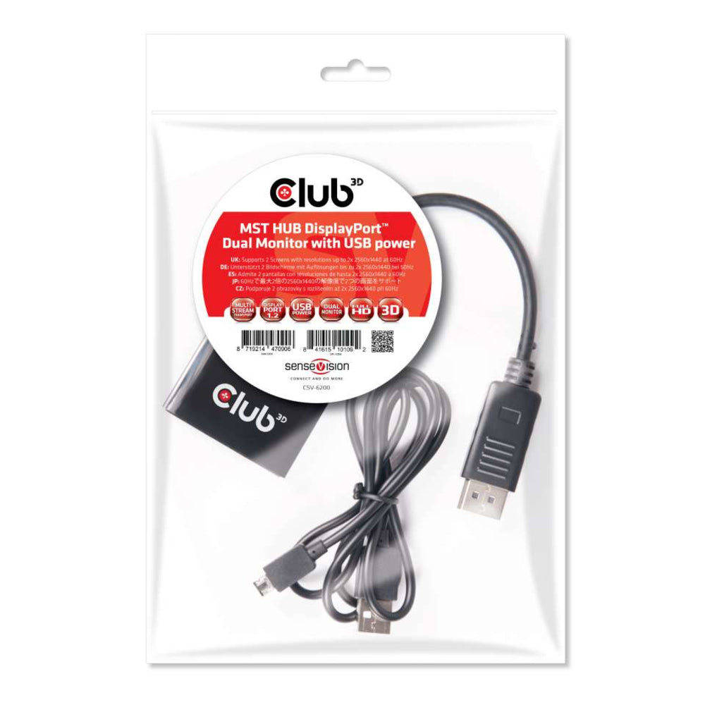 CLUB 3D B.V CSV-6200 THE MST HUB IS A DEVICE THAT RECEIVES DISPLAYPORT 1.2 Image 1