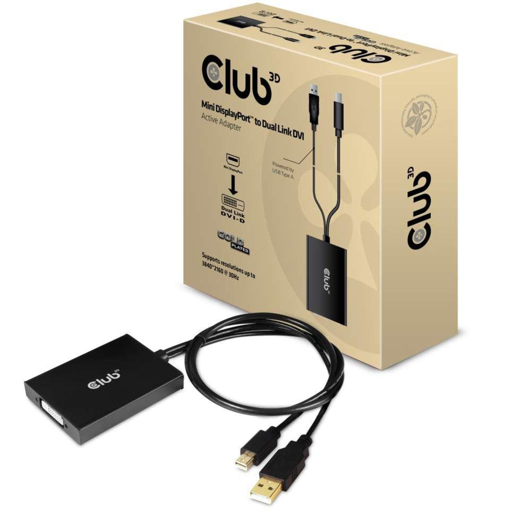 CLUB 3D B.V CAC-1130 MINI DISPLAYPORT TO DUAL LINK DVI-D ADAPTER UP 2560 X 1600