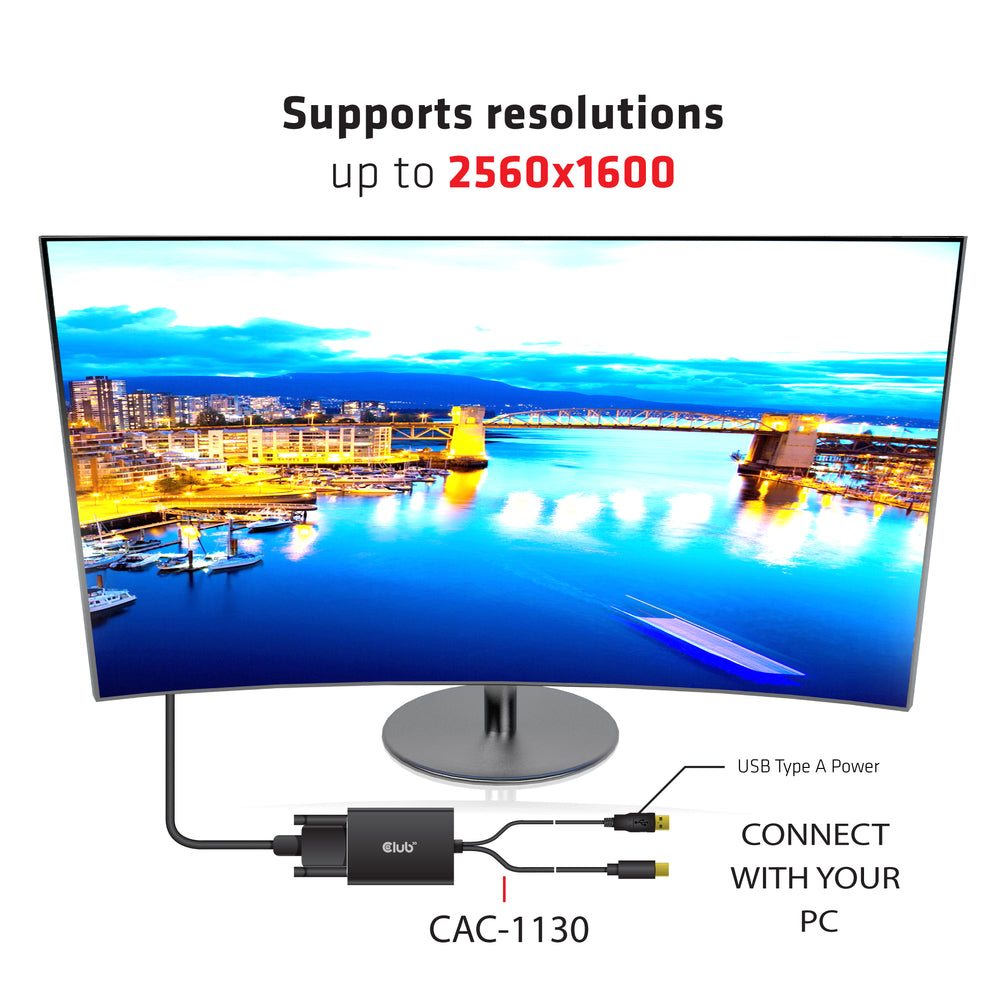 CLUB 3D B.V CAC-1130 MINI DISPLAYPORT TO DUAL LINK DVI-D ADAPTER UP 2560 X 1600