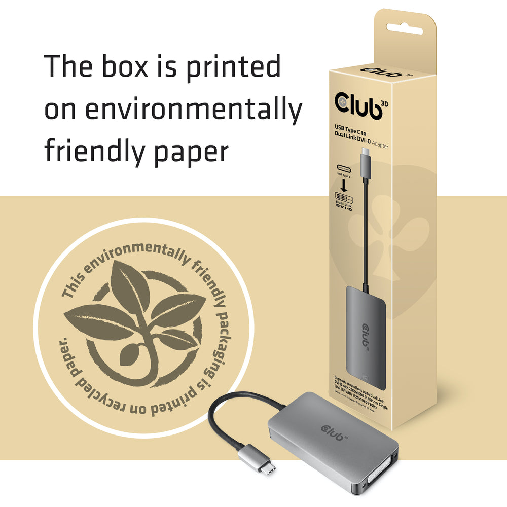 CLUB 3D B.V CAC-1510-A THE IS A USB3.2 GEN1 TYPE-C TO DUAL LINK DVI-D OR SINGLE Image 1
