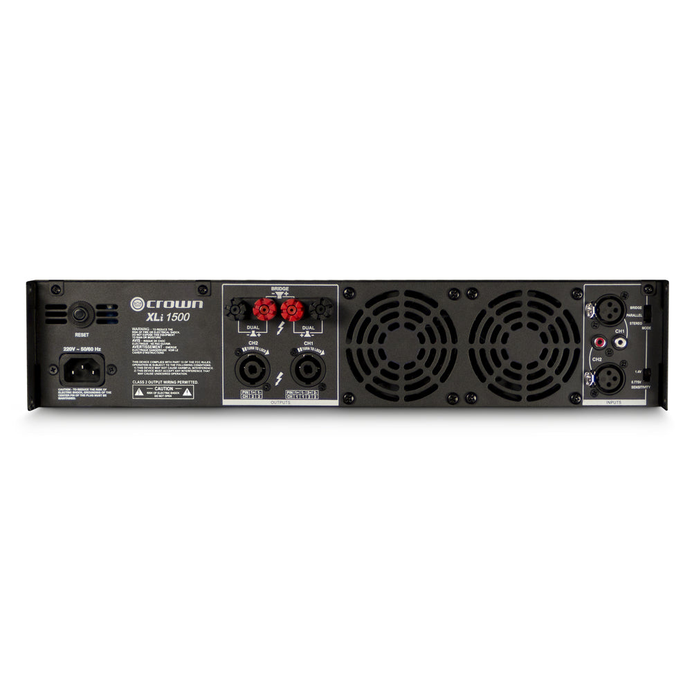 Crown XLi 1500 Audio Amplifier 2.0 Channels Black