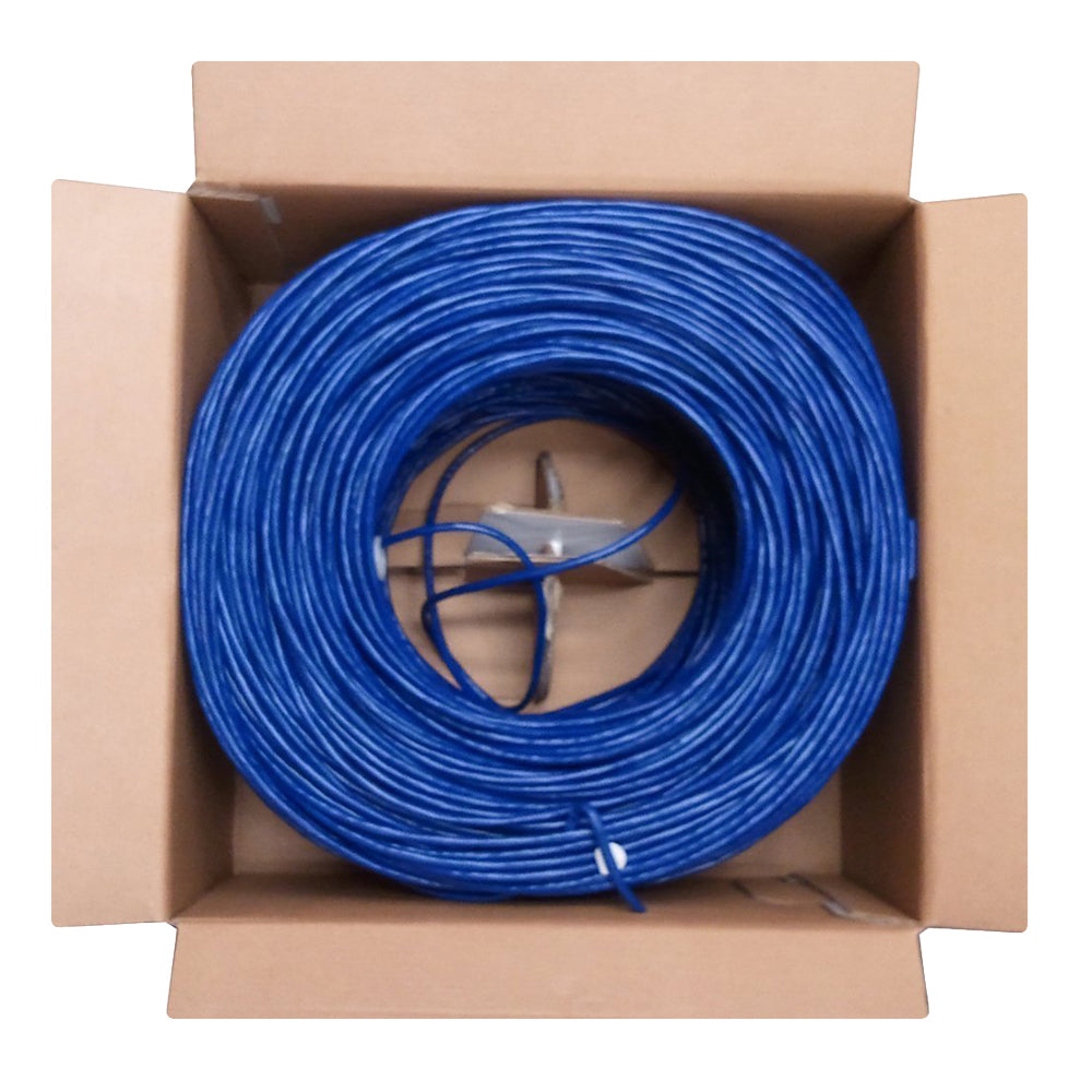 4XEM 4XCAT61000BL Cat6 Blue UTP Solid Cable 350Mhz Image 1