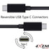 4Xem 4Xusbcc31G23 3Ft/1M Usb-C To Cable M/M Usb 3.1 Gen 2 10Gbps Black
