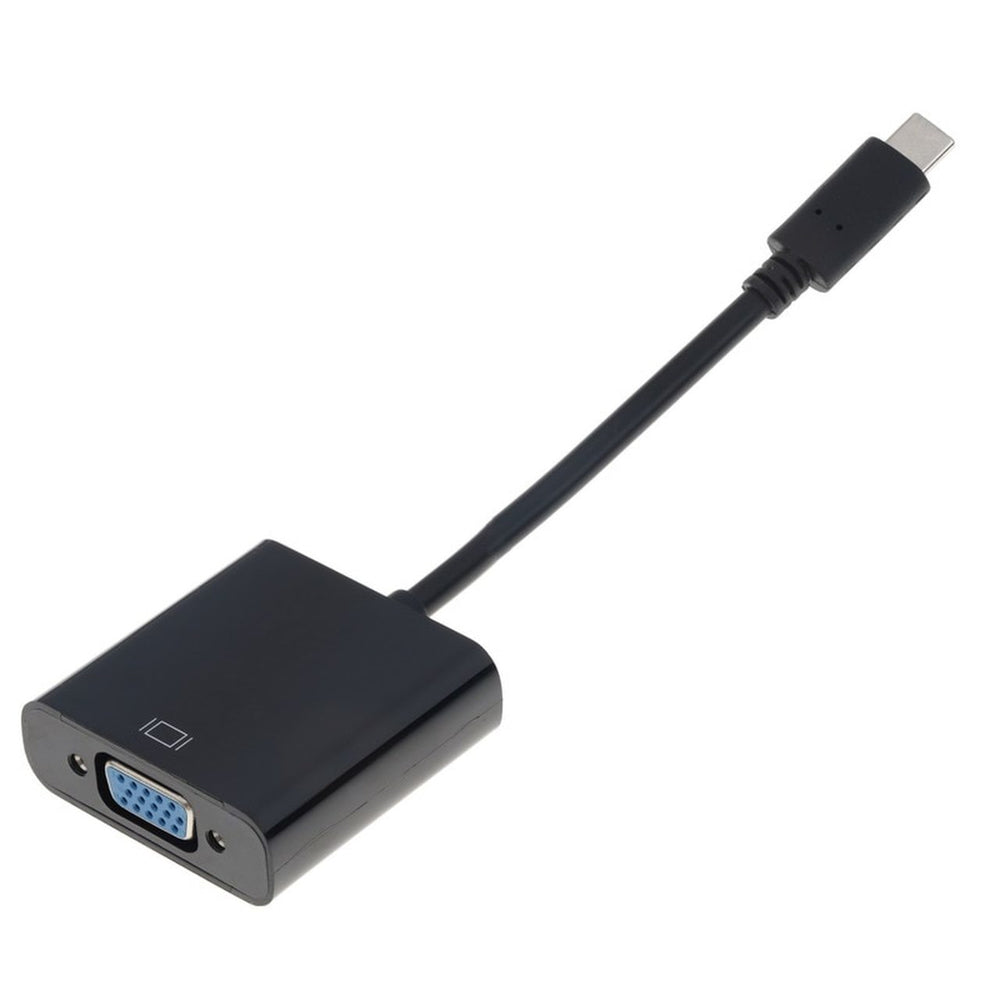 4Xem 4Xusbcvgaab USB-C to VGA Adapter 10" Black