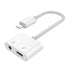 4Xem 4X8Pin35Splitter Dual Port 8 Pin and 3.5mm Splitter iPhone 7 XR XS 11 12 - Dual Port Splitter Image 1