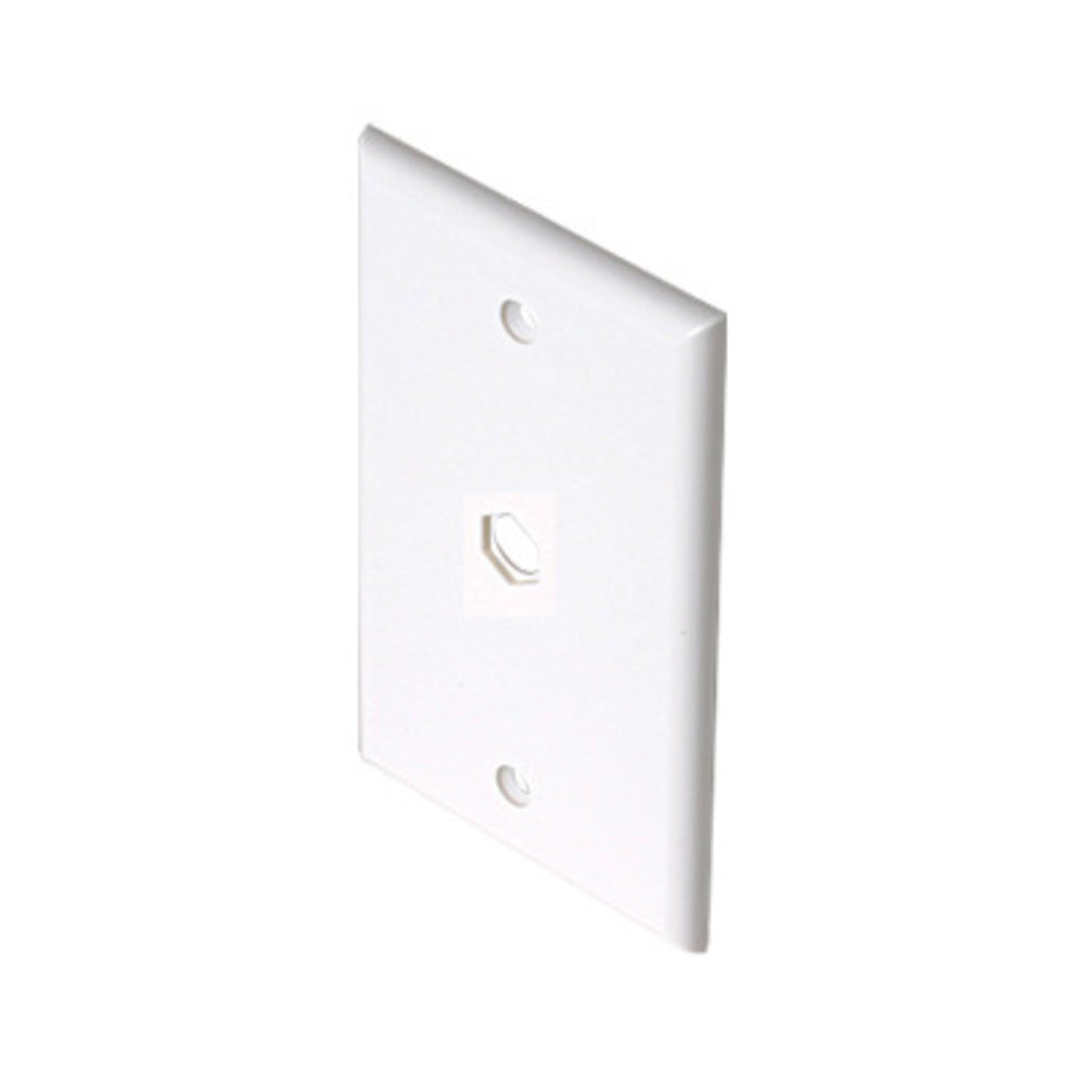 Steren 200-254Wh Tv White 1-Hole Wall Plate Image 1