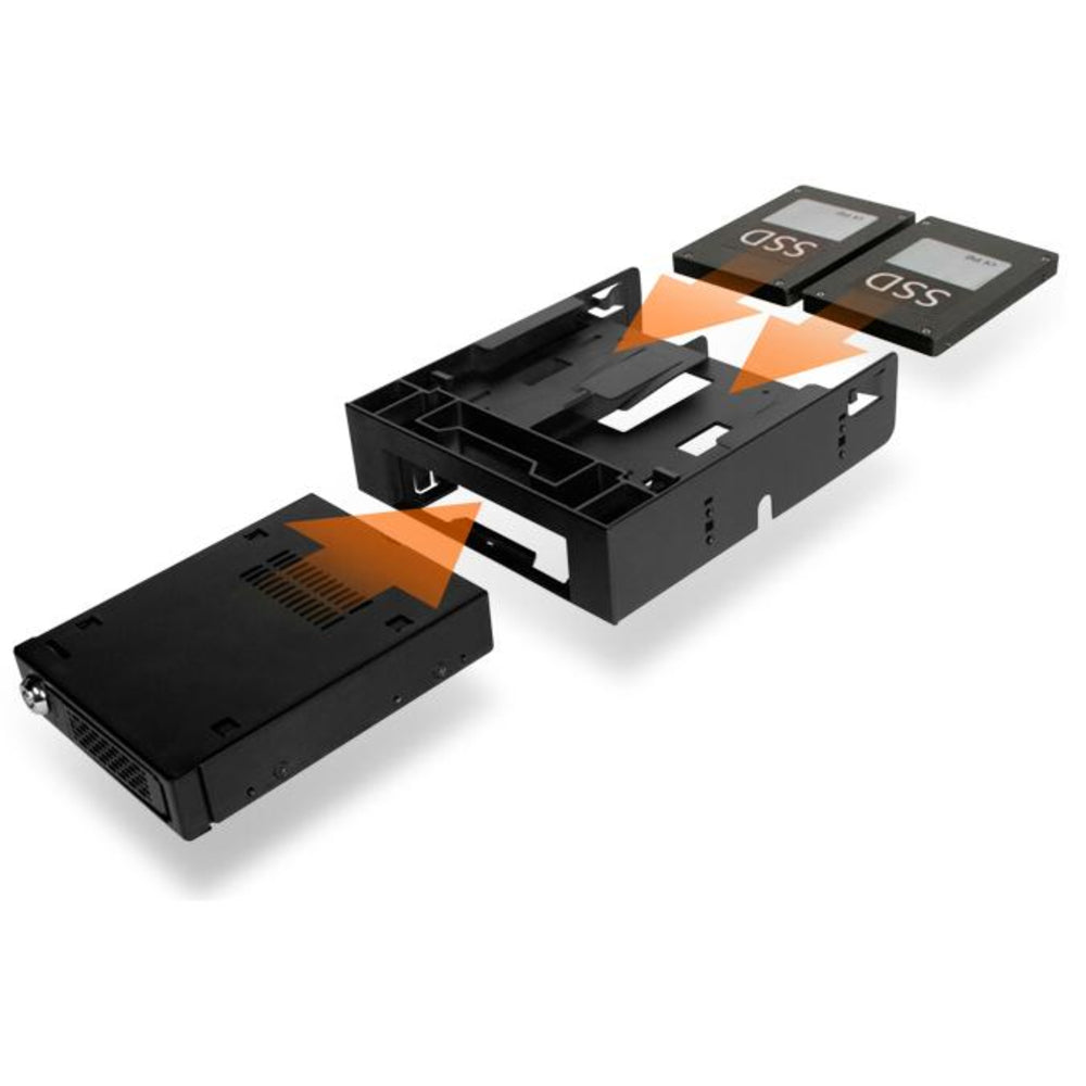 Icy Dock Mb343sp Flex-Fit Trio Dual 2.5 Inch HDD/SSD and One 3.5 HDD/Device