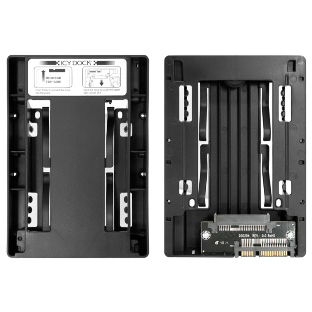 Icy Dock Mb882Sp-1S-3B 2.5 Inch To 3.5 Ssd/Sata Hard Drive Converter Black