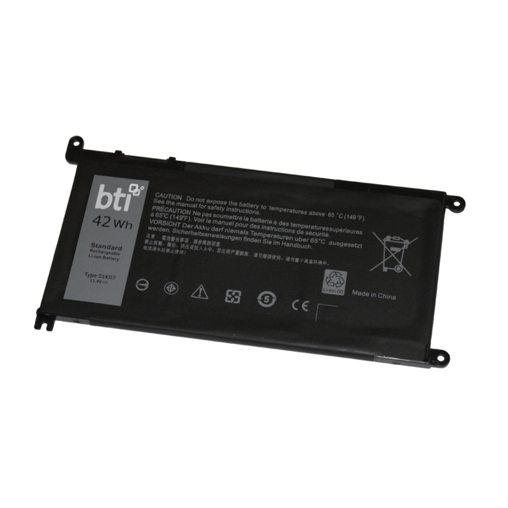 Battery Technology Inc. 51KD7-BTI Li-Poly 3Cell 11.4V Laptop Battery Image 1