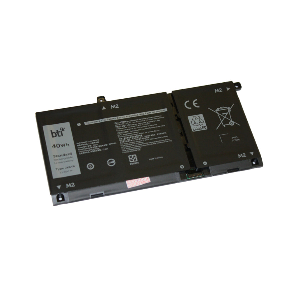 Battery Technology Inc. JK6Y6-BTI Dell 11.25V 3 Cells 40Whr Replacement Battery Image 1