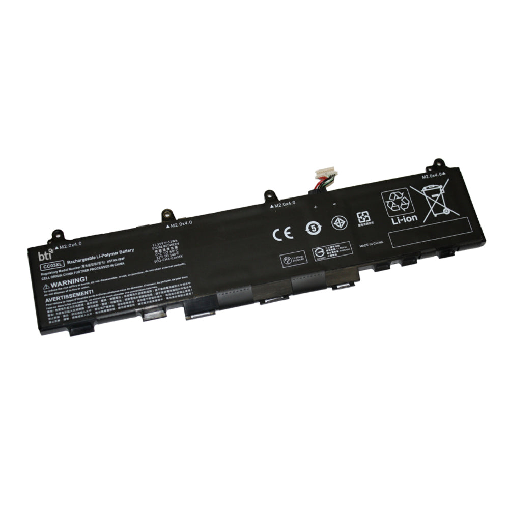Battery Technology Inc. L78555-005-Bti Hp Batt 11.55V 3-Cell 53Wh Bti Repl Image 1