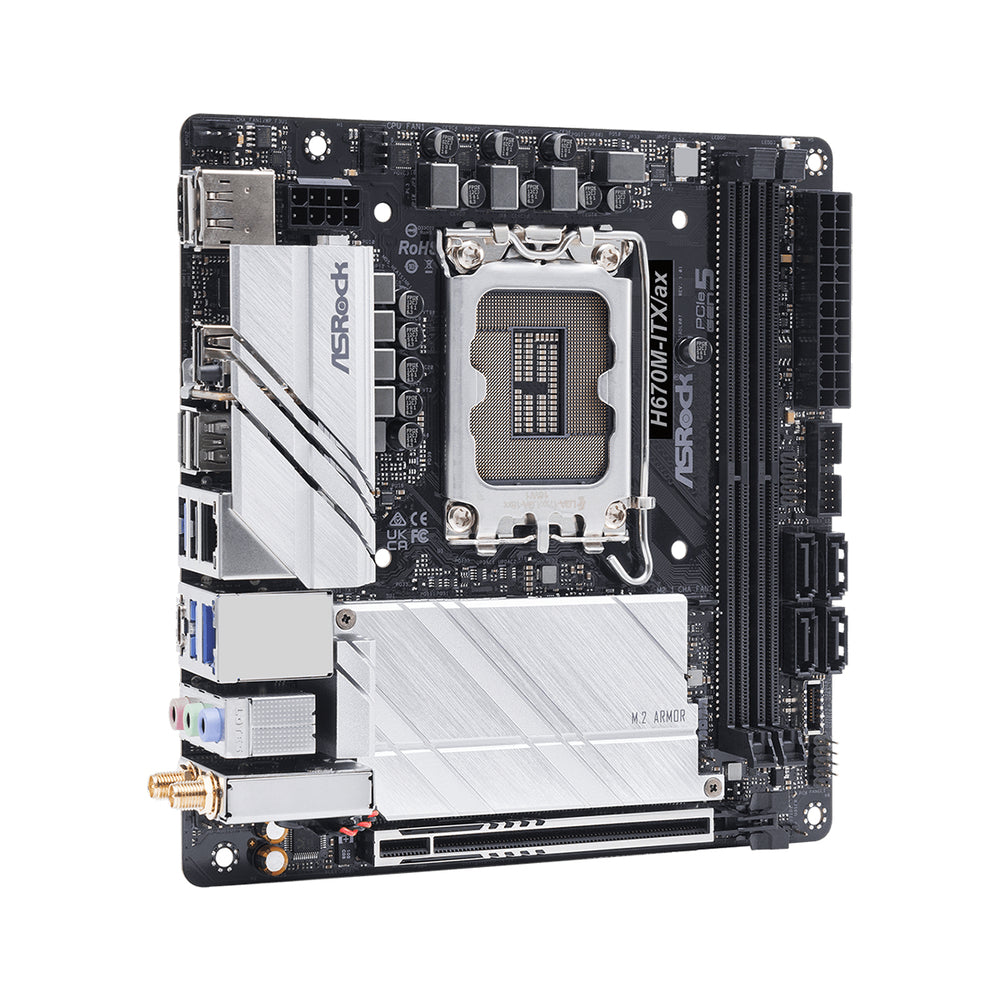 ASRock H670M-ITX/AX Motherboard - LGA1700, Max64GB DDR4 Mini-ITX