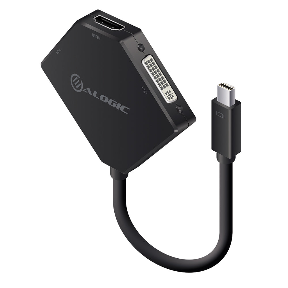 Alogic Usa Llc Mdp-Vgdvhd-Adp 3-In 1 Mdp To Hdmi Dvi Vga Adap Male 3-Female Image 1