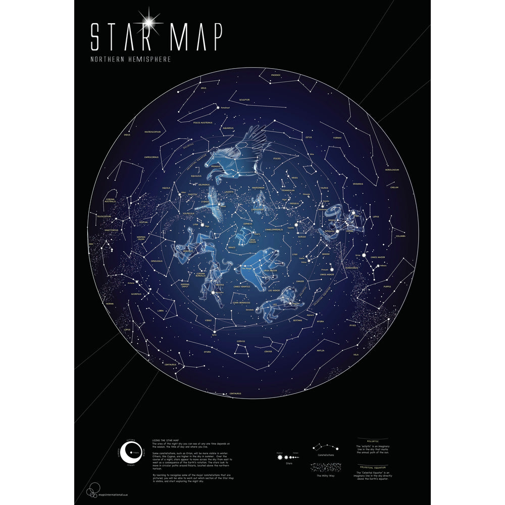 Waypoint Geographic RWPMI03 Glow in the Dark Star Map Image 1