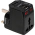 QVS Pa-C4BK Travel Adaptor Kit with Surge Protection 2.1A Image 1