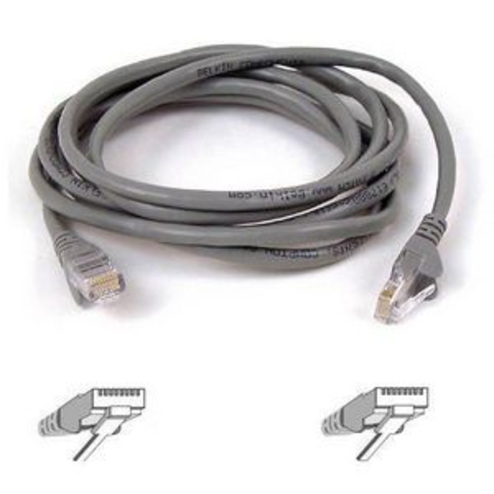 Belkin A3L791-05-S Cat5E Patch Cable 5Ft UTP Gray Snagless Image 1
