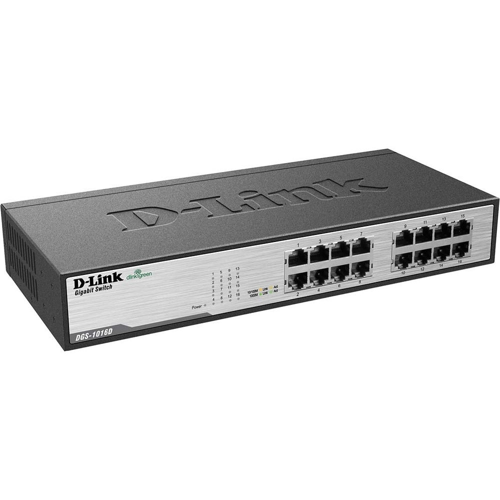 D-Link DGS-1016D Unmanaged Gigabit Switch 16-Port Ethernet Rackmount Image 1