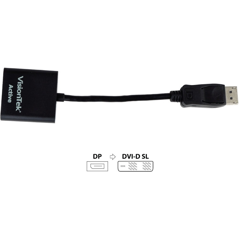 Visiontek 900340 DisplayPort to DVI-D Active Adapter M/F Image 1