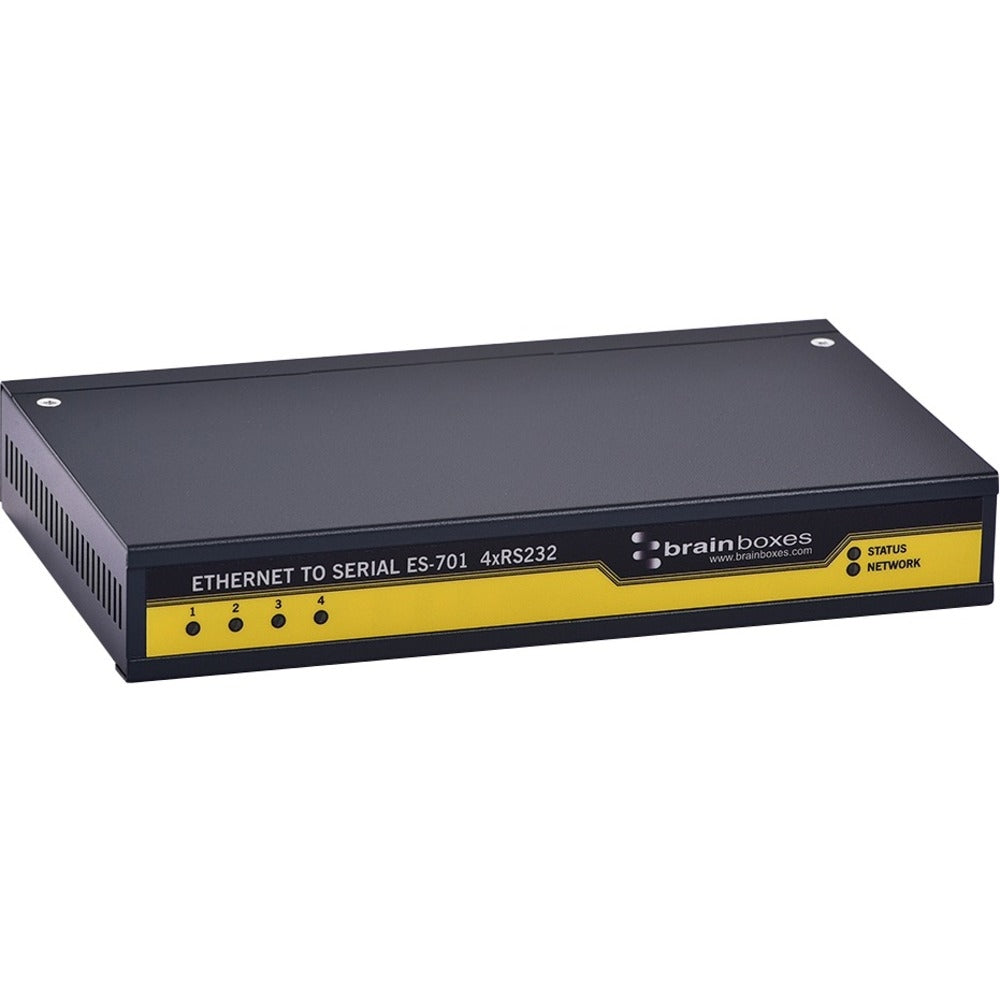 Brainboxes Es-701 4Port Device Svr Rs232 Db9 Ethernet To Serial Image 1