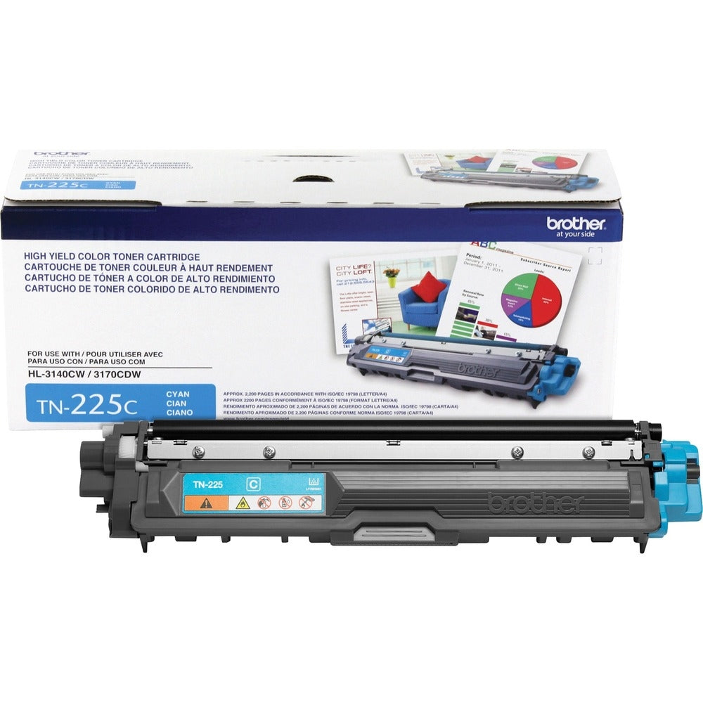 Brother TN225C Cyan High Yield Toner Cartridge Image 1