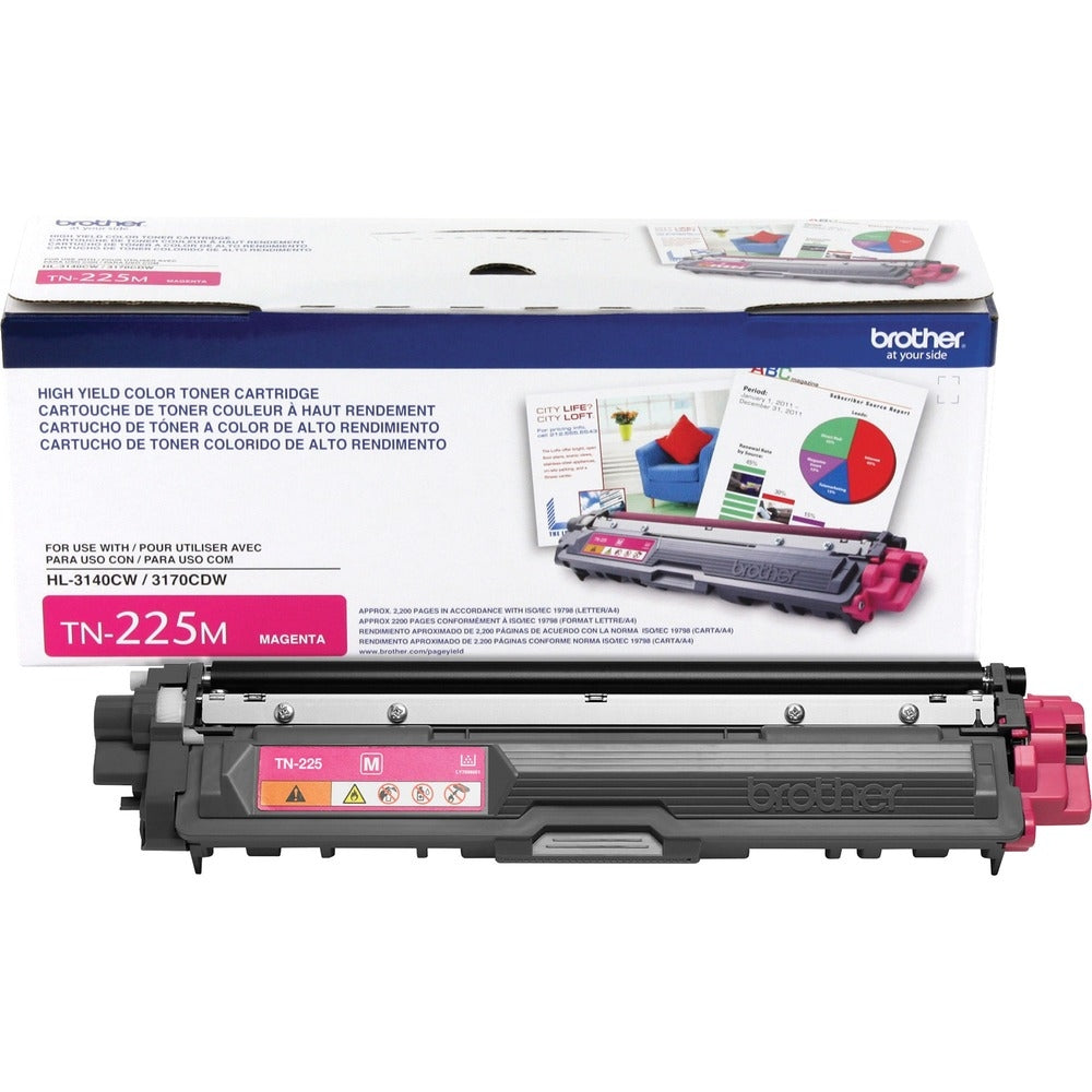 BROTHER TN225M Tn-225M High Yield Magenta Original Toner Cartridge Image 1
