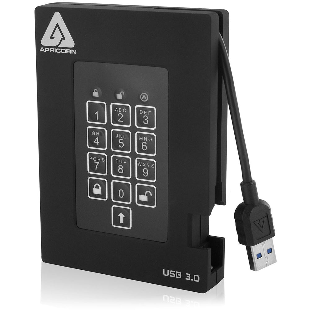 Apricorn Mass Storage A25-3Pl256-500F 500Gb Fortress Fips Portable Usb Hdd Hw Image 1